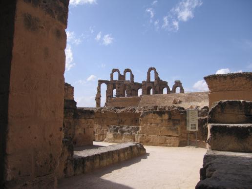 im römischen Amphitheater 