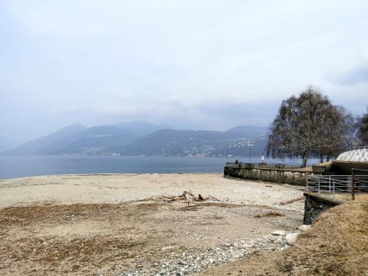 in Luino, der Nebel löst sich langsam auf