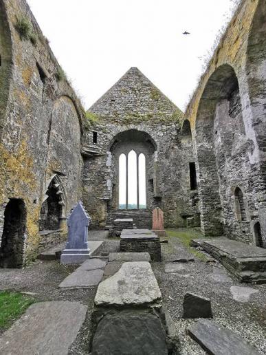 bei den Ruinen der Timoleargue Abbey