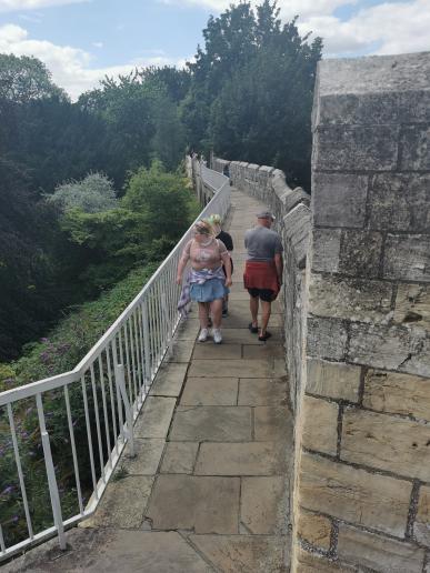 in York auf der Stadtmauer