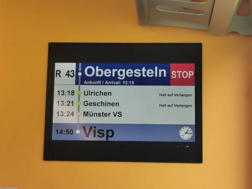 im Zug nach Geschinen